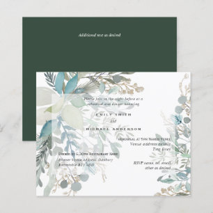 BUDGET Eukalyptus Grüne Probe Abendessen Einladung