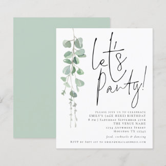 Budget Eukalyptus Lasse Party jedes Alter Party Ei