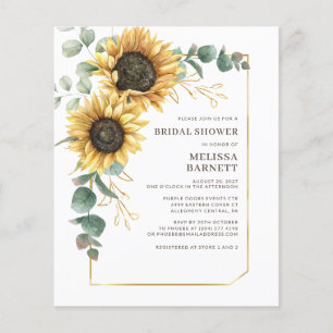 Budget-Eukalyptus-Sonnenblumen-Blumen-Braut-Party