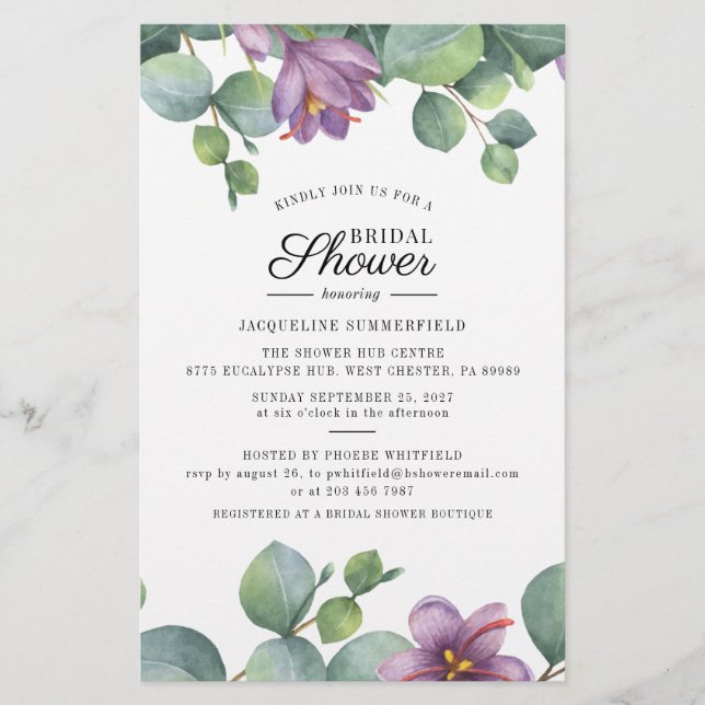 Budget Eukalyptus Verlasse Grünes Brautparty (Vorderseite)