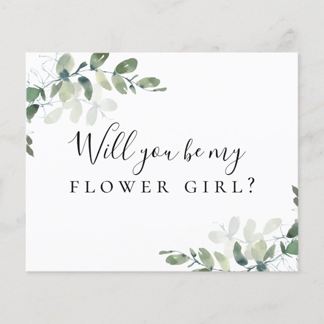 BUDGET Eukalyptus Werden Sie mein Blumenmädchen? (Vorderseite)