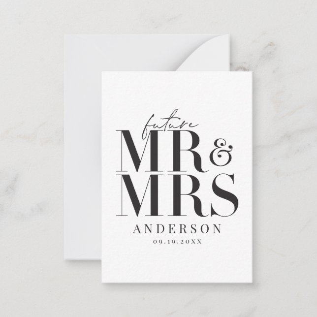 budget faire-part de mariage de typographie modern (Devant)