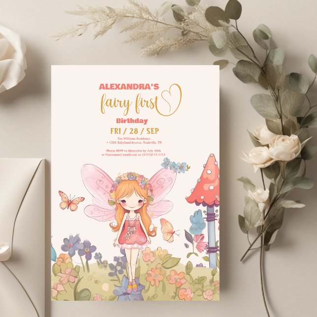 Budget Fairy First Enchanted Woodland 1. Geburtsta Flyer (Von Creator hochgeladen)