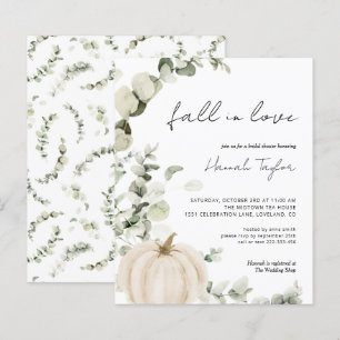 Budget Fall Pumpkin Bridal Dusche Einladung