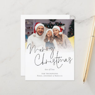 Budget Family Foto Frohe Weihnachts-Script-Karte