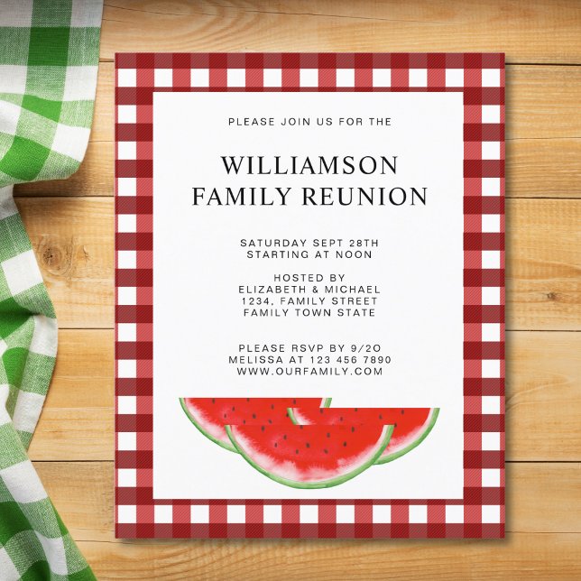 Budget Family Wiedersehen Kariert Watermelon Einla (Von Creator hochgeladen)