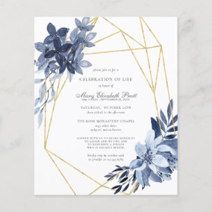 Budget Feier des Lebens Dusty Blue Floral