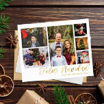Budget Feliz Navidad Gold 6 Foto Flyer<br><div class="desc">****** PAPIER IST DÜNN. AKTUALISIEREN SIE EIN BILDERPAPIER. ES SIND KEINE ENVELOPEN ENTHALTEN. FÜR KARTENLAGER, THICKERKARTEN, KARO DEN LINK UNTEN AUS. KARTENBESTAND, THICKER KARTEN HABEN EINE OPTION FÜR ENVELOPES ODER ENTHÄLT SIE******** Rett Geld auf Karten mit einem Flyer auf Papier. Genießen Sie Ihren Urlaub mit der Familie und Freunden mit...</div>