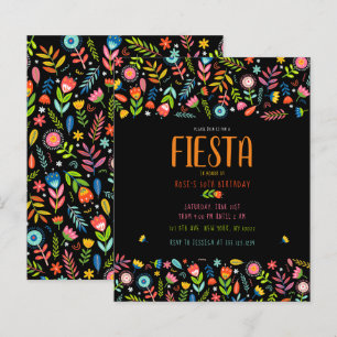 Budget Fiesta Floral Geburtstag Einladungen