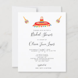 Budget Fiesta Sombrero Bridal Dusche Einladung