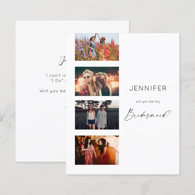 Budget Filmstrip Be My Bridesmaid Multi Foto Scri (Vorne/Hinten)
