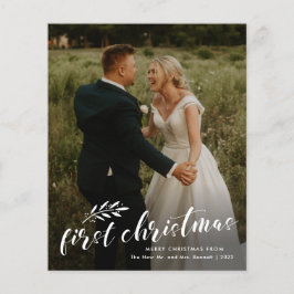 Budget First Christmas Wedding Foto Weihnachtskart