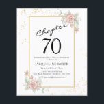 Budget Floral 70. Geburtstag Einladung Flyer<br><div class="desc">Eine raffinierte und elegante Geburtstagseinladung. BITTE BEACHTEN SIE,  dass diese Budgetoption ein Flyer ist (keine Umschläge inbegriffen) und somit der niedrige Preis ist - die SATIN-Option ist die dickere Wahl. Das Design hat eine zusätzliche Textvorlage auf der Rückseite (ja,  Mehrwert!) für zusätzliche Details wie UAWG,  Wegbeschreibung etc.</div>