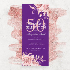 Budget Floral Birthday Party Rose Gold Lila