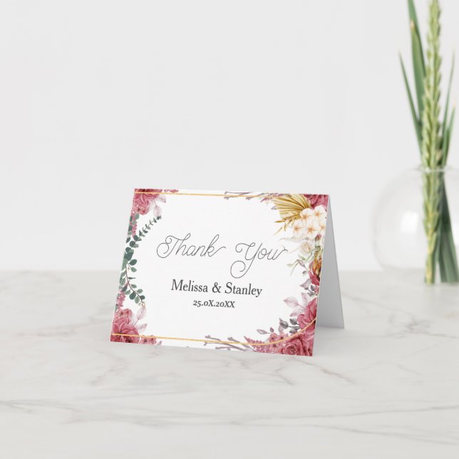 Budget Floral Bourgogne or Eucalyptus Merci (Devant)