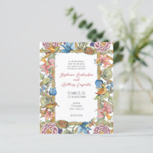 Budget Floral Chinoiserie Bird Garden Wedding