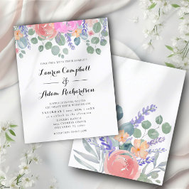 Budget Floral & Eukalyptus Watercolor Wedding