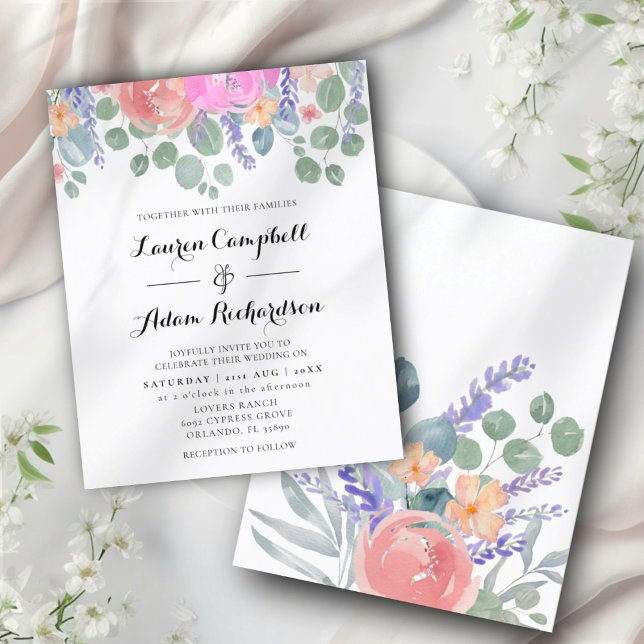 Budget Floral & Eukalyptus Watercolor Wedding (Von Creator hochgeladen)