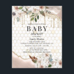 BUDGET Floral Glitzer Tropfen Marble Baby Dusche Flyer<br><div class="desc">BUDGET Eleganter floral Glitzer Tropfen Marble Baby Shower Einladungen bietet eine elegante, geschlechtsneutrale Aquarellblüte, Honeycomb und Glitzer Tropfen Design mit Ihren Baby Shower Einladung Informationen. Ideal für Ihre besondere Mama, um Frühlings-, Sommer-, Winter- oder Herbstbabys mit modernen botanischen Blume und eleganter Schrift-Typografie zu feiern. Für Sie entworfen von @ Evco...</div>