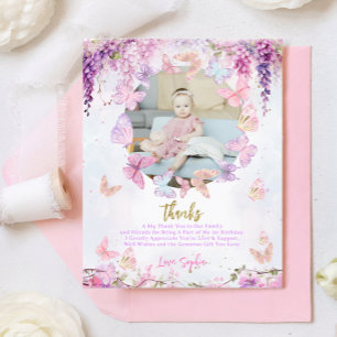 BUDGET Floral Gold Butterfly Kindergeburtstag Foto