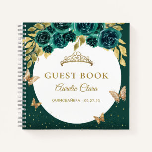BUDGET Floral Green Butterfly Livre d'or