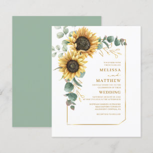 Budget Floral Sunflower Eukalyptus Wedite