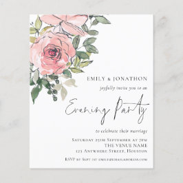 Budget Florals Wedding Abend Party Einladung