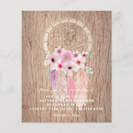 BUDGET Flyer Paper BOHO Wedding Einladungen
