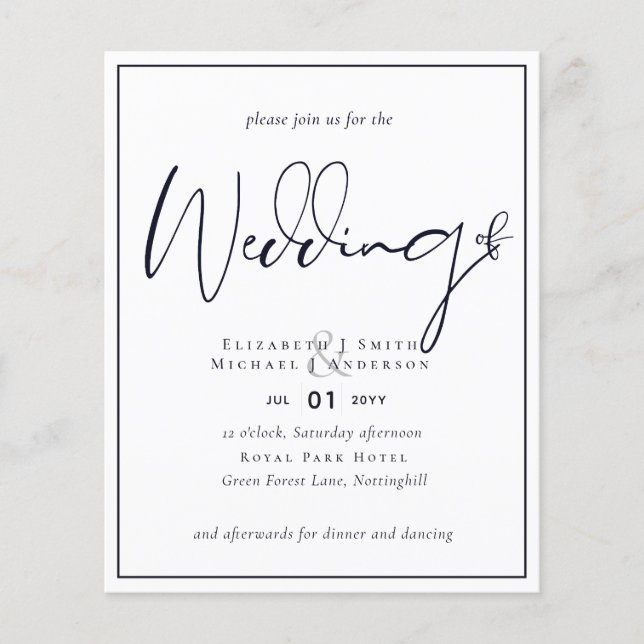 BUDGET Flyer Paper Midnight Blue Wedite (Vorne)