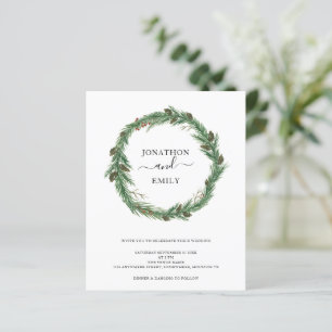 Budget Foliage Pines Weihnachtsfeier Einladung