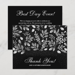 Budget Foliage White Script Black Danke