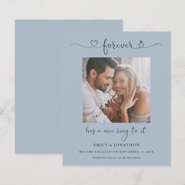 Budget Forever Foto Dusty Blue Verlobung (Vorne/Hinten)