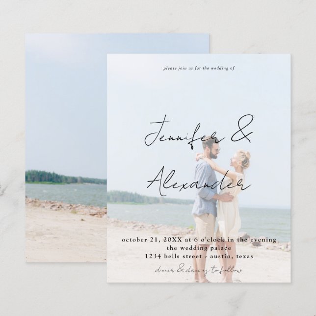 Budget Foto Big Names Vertikales Foto Hochzeit V2 (Vorne/Hinten)