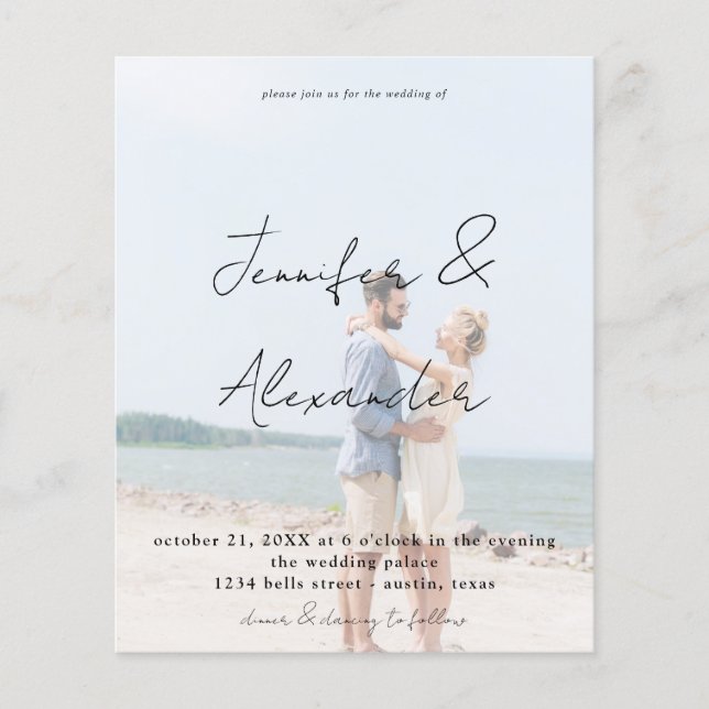 Budget Foto Big Names Vertikales Foto Hochzeit V2 Flyer (Vorne)