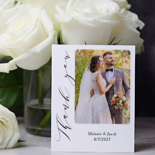 Budget Foto Calligraphy Wedding Danke, Cards