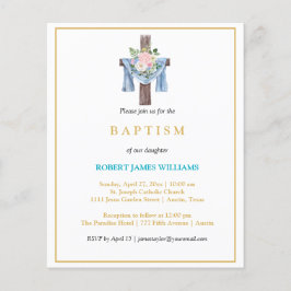 Budget Foto Collage Cross Gold Script Taufe