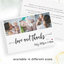 Budget Foto Collage elegante Babydusche Vielen Dan