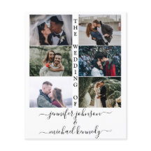 Budget Foto Collage Hochzeit Einladung Moderne