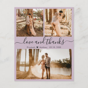 Budget Foto Collage Lilac Wedding Vielen Dank Flye Flyer