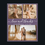 Budget Foto Collage Mauve Wedding Vielen Dank Flye Flyer<br><div class="desc">Budget, modern, elegant, Hand Lettered Wedding (3) Three Foto Collage Vielen Dank personalisiert günstige günstige Flyer. Stilvolle Hochzeit danke Ihnen Vorlage mit drei Foto auf der Vorderseite und ein Foto auf der Rückseite. ***BEACHTE! *** SCROLL NACH UNTEN FÜR WEITERE INFO! *** Mit dem Text "Liebe und Dank" in einem Wirblen...</div>