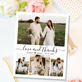Budget Foto Collage Wedding Vielen Dank Script Car