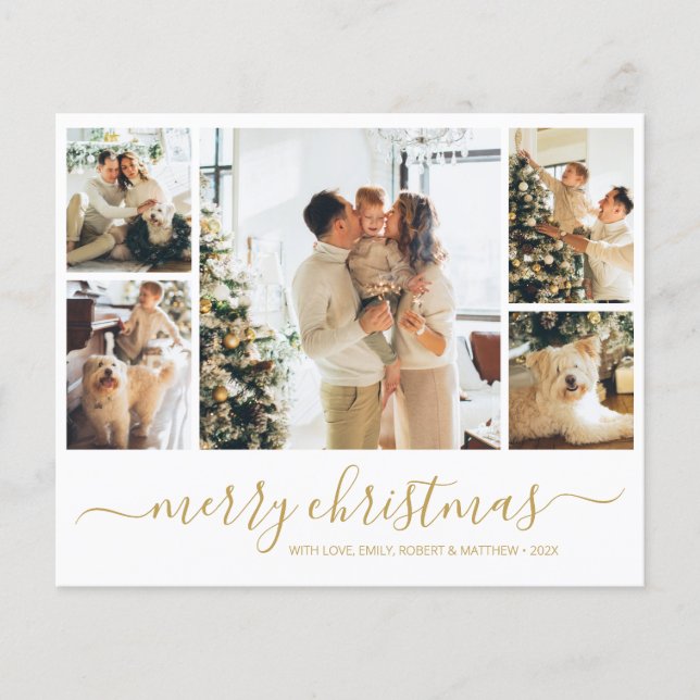 Budget Foto Collage Weihnachtsfeiertag Flyer (Vorne)