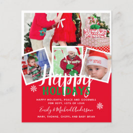 Budget Foto Collage Weihnachtskarte lädt Letter ei