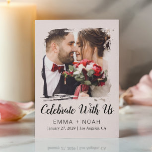 Budget Foto Cream Hochzeit  Dankeskarte