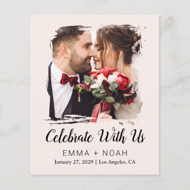 Budget Foto Cream Hochzeit  Flyer (Vorne)