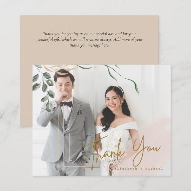 BUDGET FOTO Danke Karte - CHEAP Modern Einfach (Vorne/Hinten)