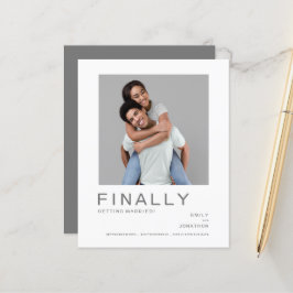 Budget Foto Einfache Typografie Save the Date grau