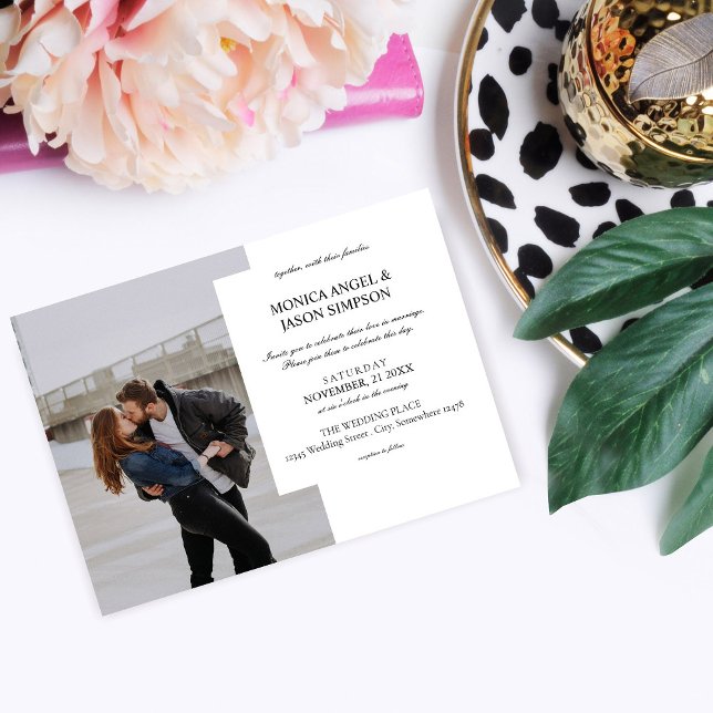 Budget Foto Elegante White Wedding Moderner Flyer (Von Creator hochgeladen)