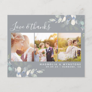 Budget Foto Eukalyptus Wedding Dankeschön Karte