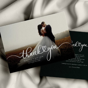 Budget Foto Handschrift Hochzeit Vielen Dank Mitteilungskarte